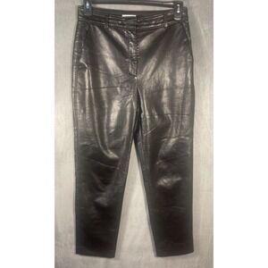 Aritzia Babaton‎ Command Full Length Faux Leather Pants Black Size 10